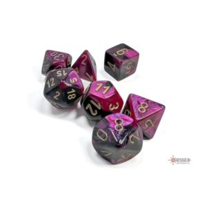 Chessex: Gemini Black-Purple/gold Polyhedral 7-Dice Set